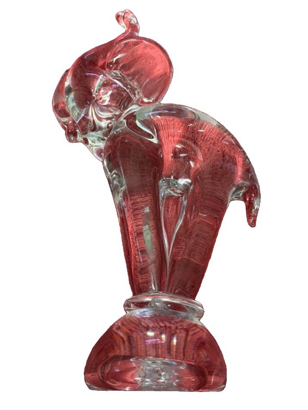 Vtg hand blown Lucky Elephant Art Glass Sculpture - Home Accent